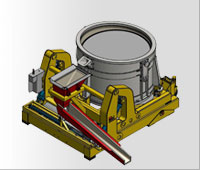 Metal Crucible Tilter - lowered